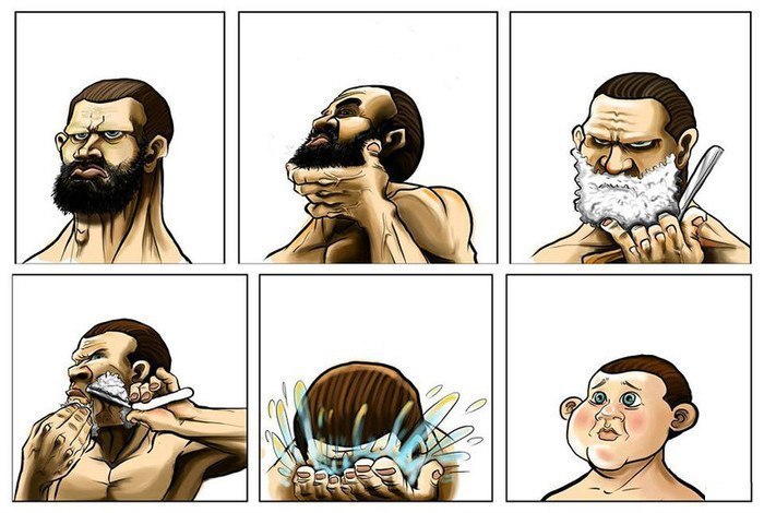 борода, брить, брутальный чувак