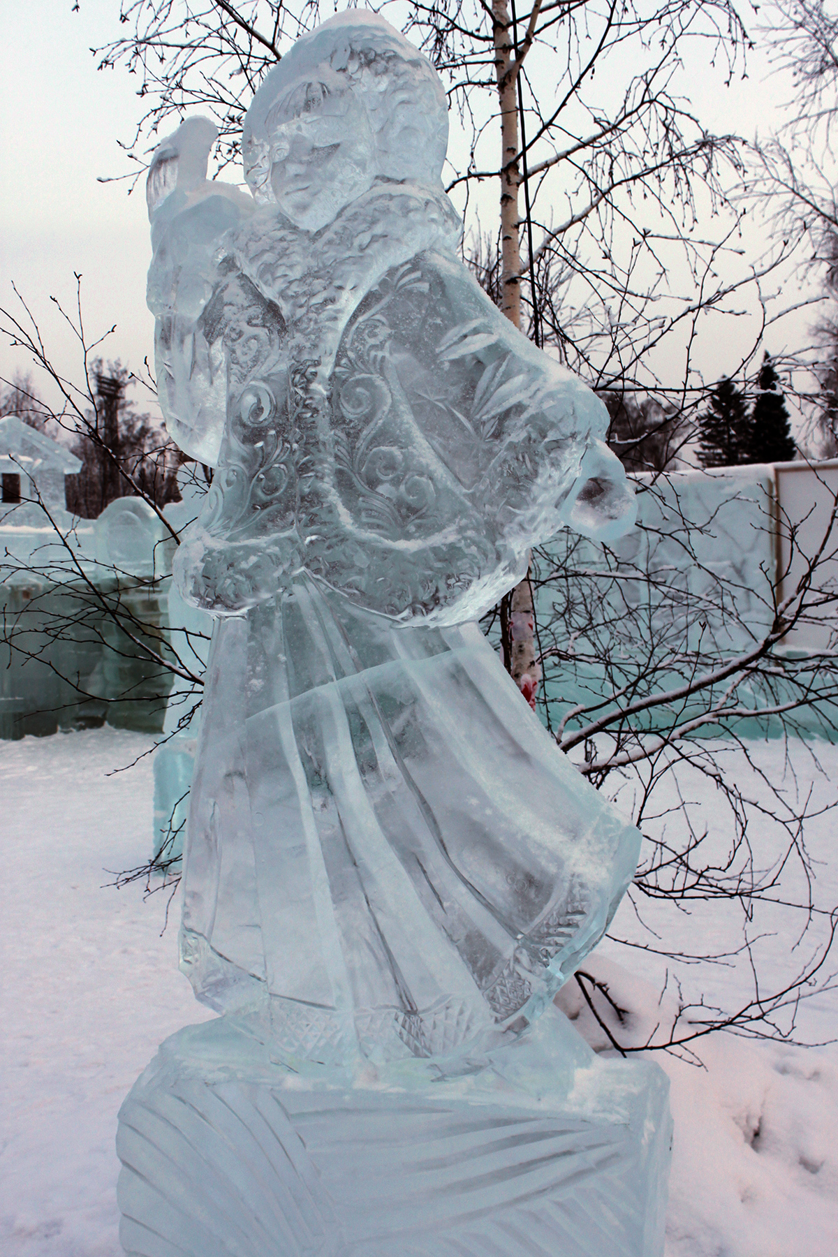 Ледяная скульптура Снегурочки