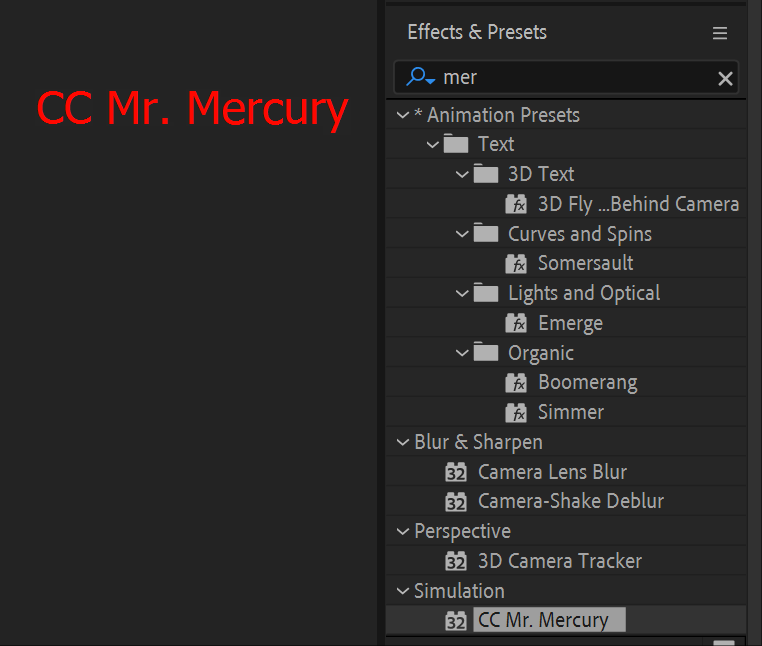 CC Mr. Mercury