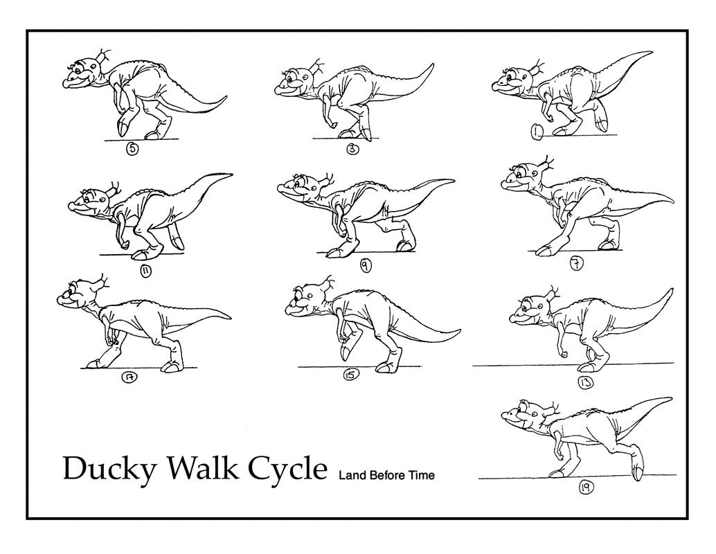 Циклы и анимация динозавра