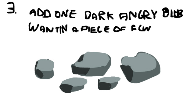 Темные области на камнях