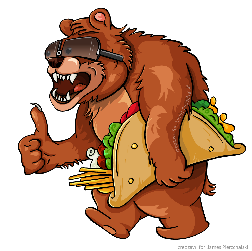Papa bear with taco