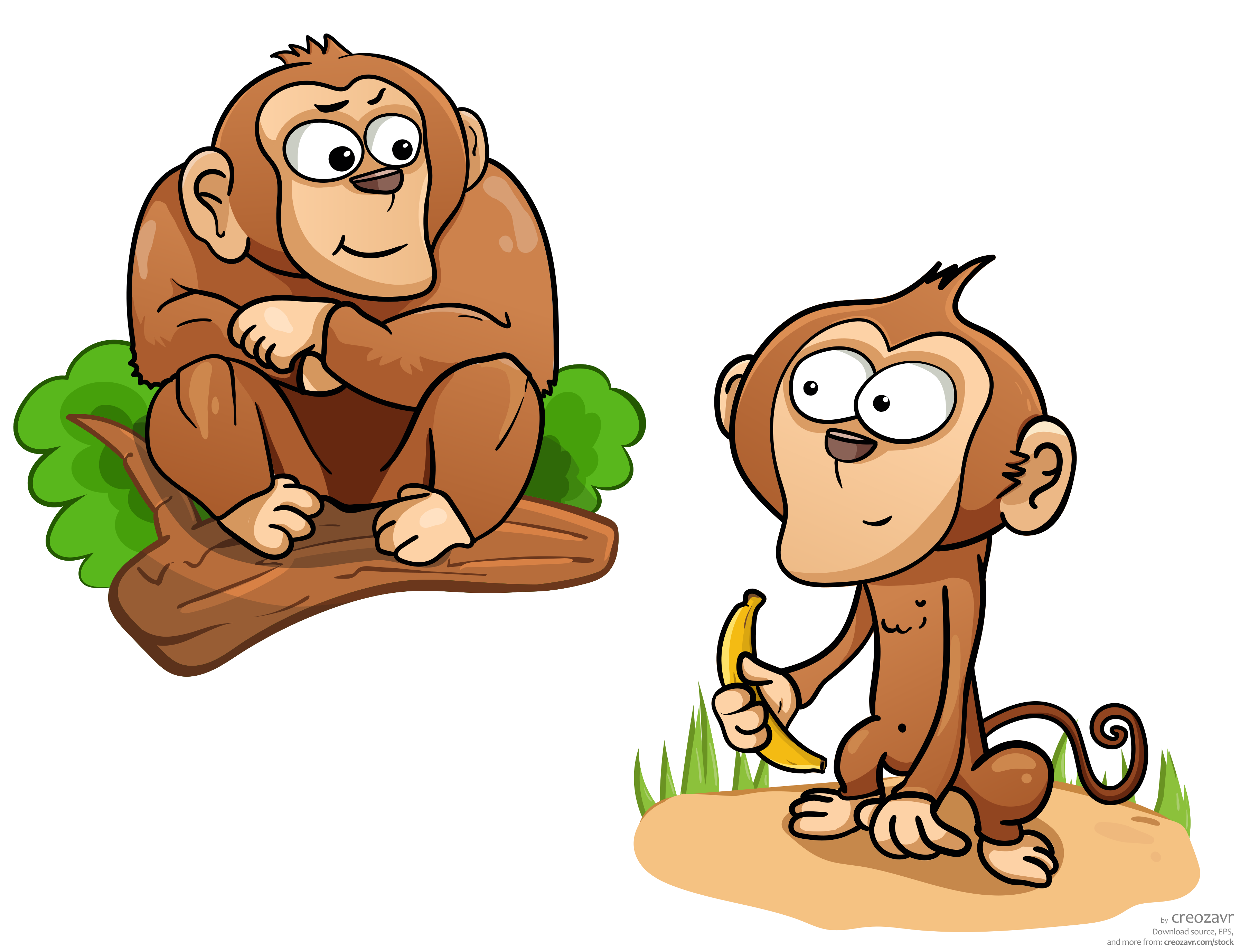 Cute animated monkeys