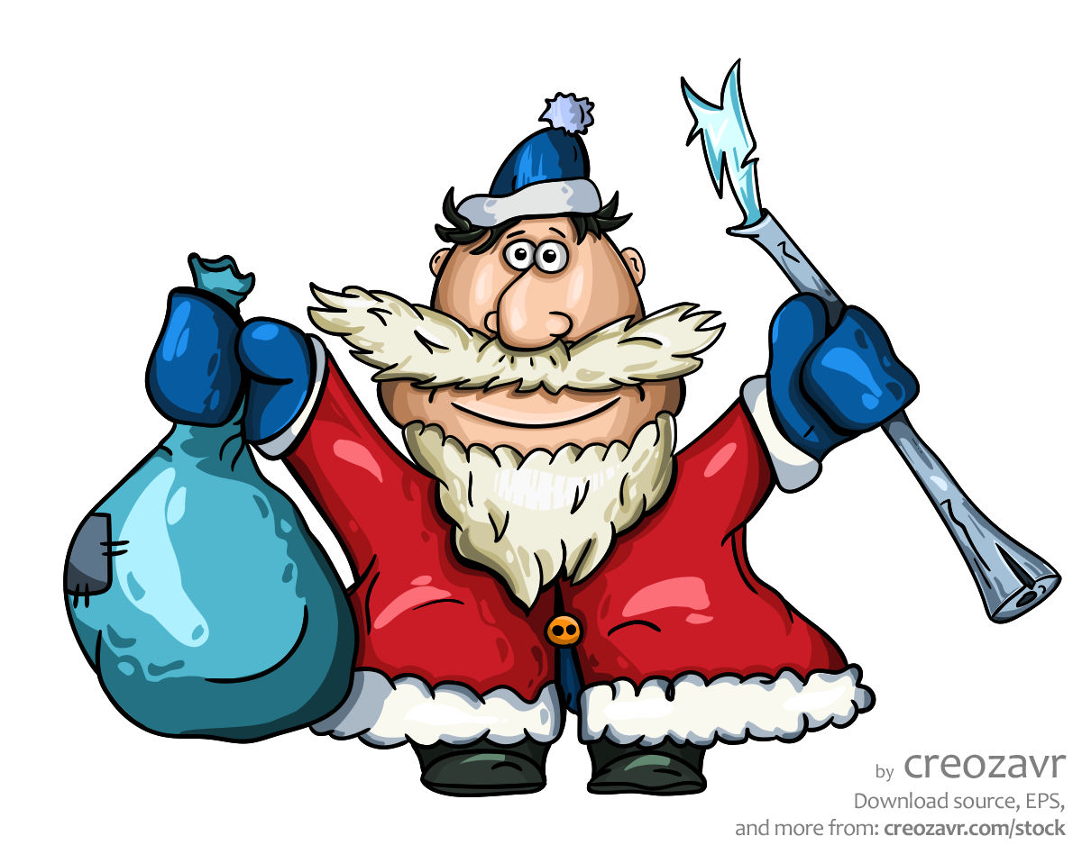 Cartoon Santa Claus animated