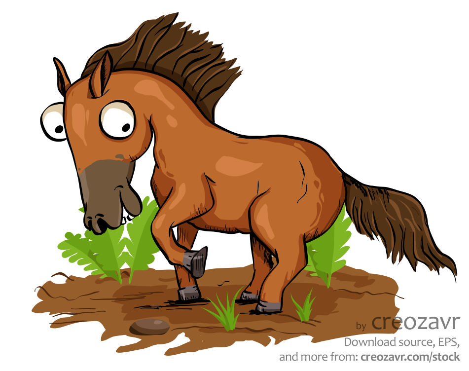 Детская иллюстрация лошадь