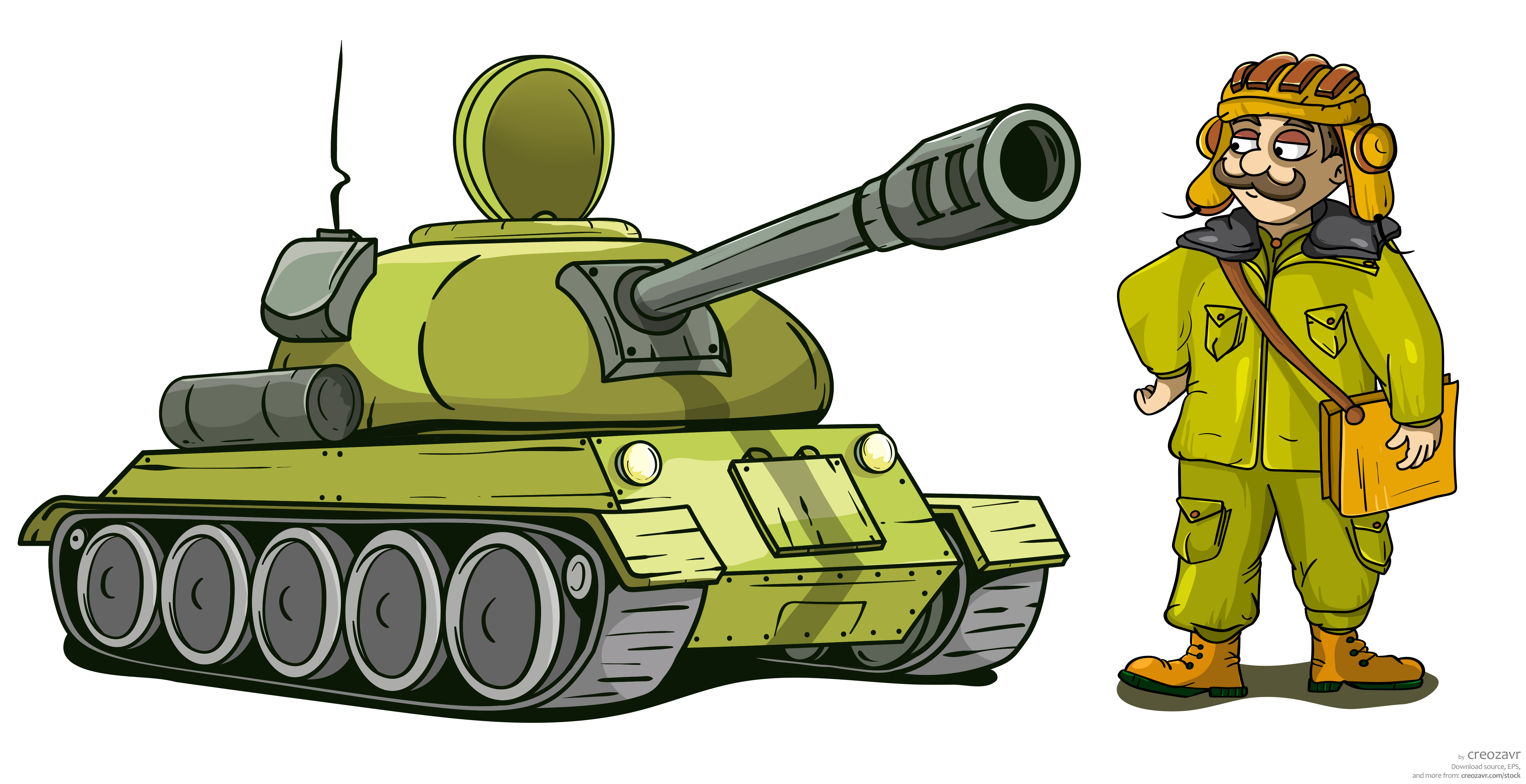 Танкист рядом с танком Т-34