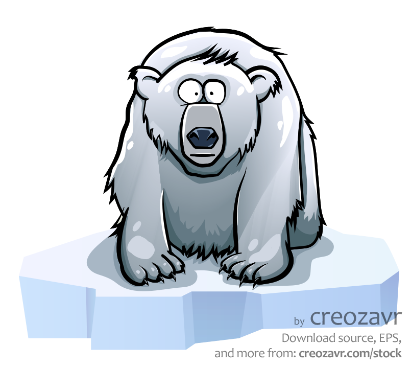 Полярный медведь на льдине