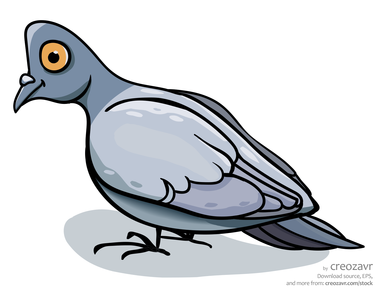 Мультяшный голубь