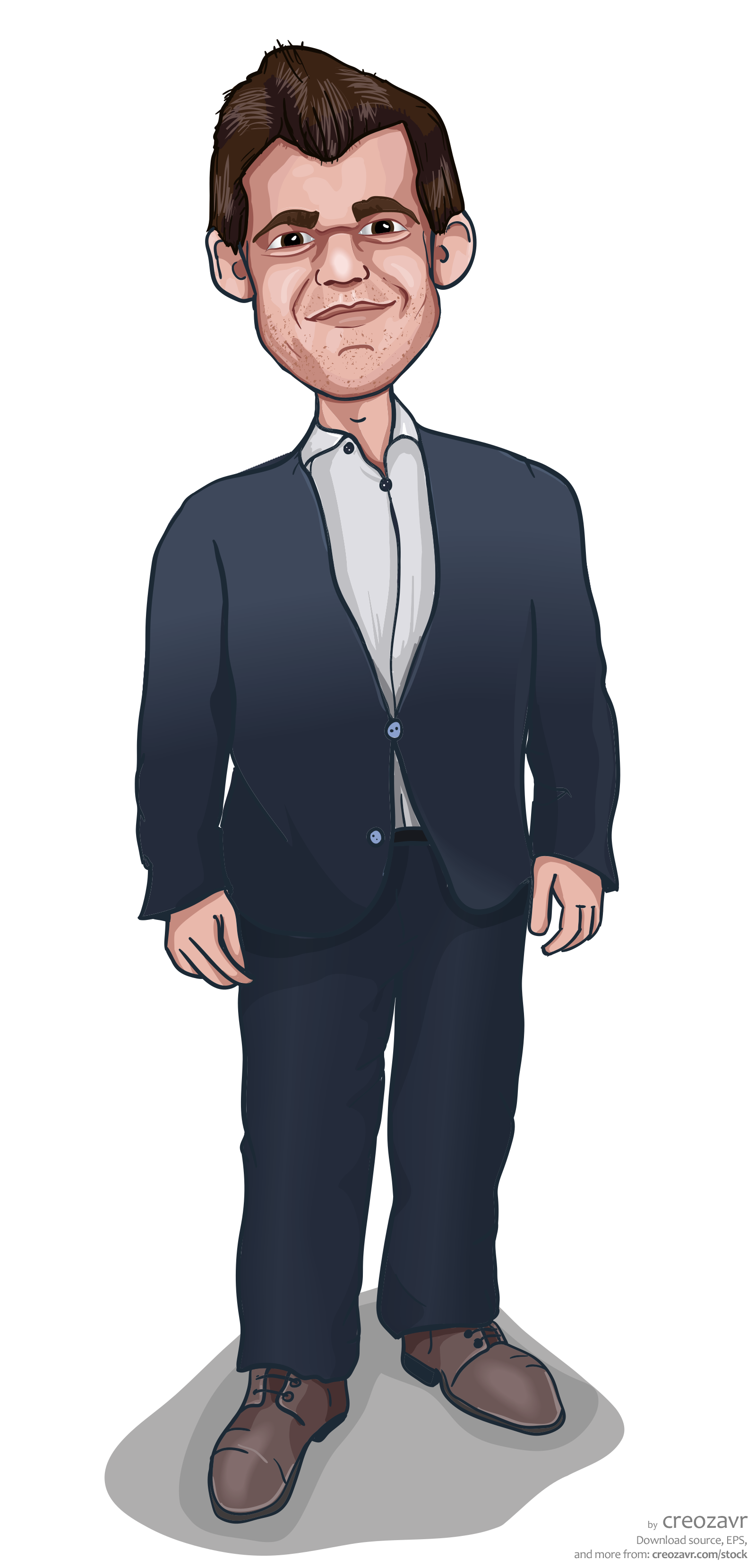 Animated Magnus Carlsen. Illustration, cartoon