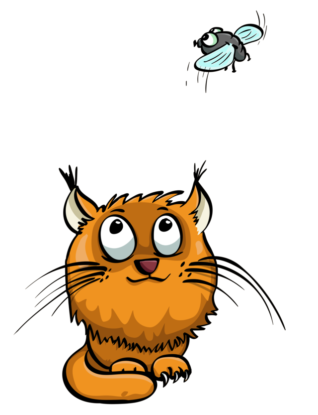 Funny ginger cat, clipart