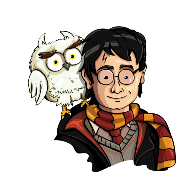 Harry Potter. Fan Art with white Owl