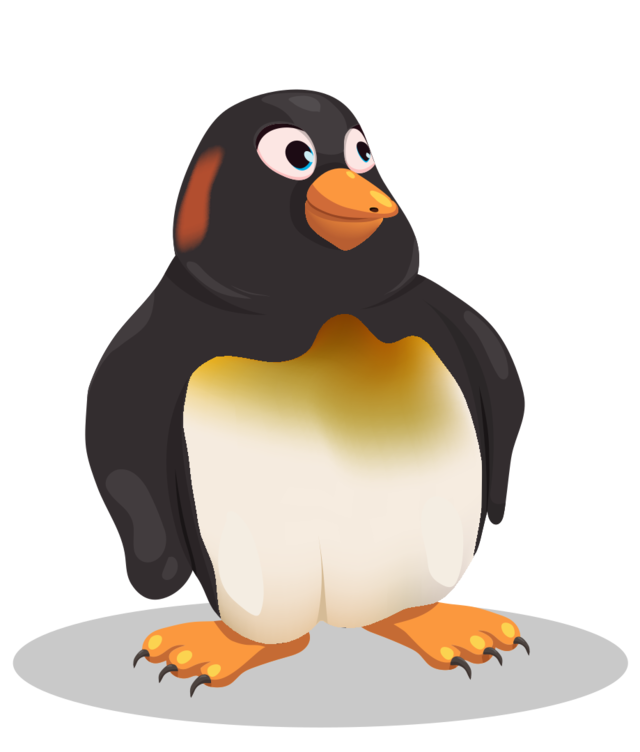 Мультяшный пингвин. Клипарт