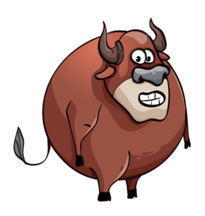 Cartoon animated bull