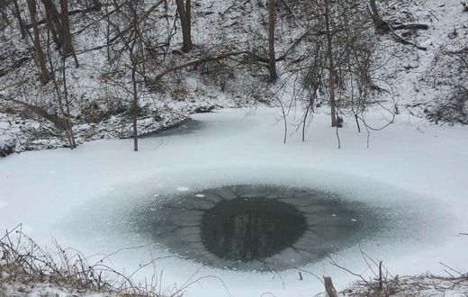озеро, глаз, замерзать