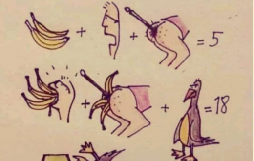 задачка, гений, задание, жопа, бананы, птица