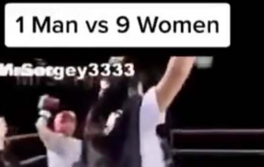 9 женщин против одного мужчины