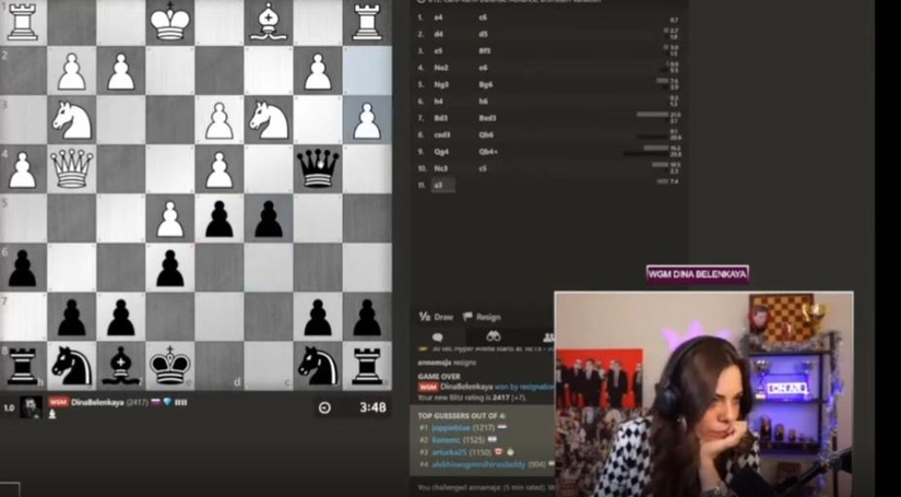 Шахматистка Дина Беленькая ругается матом