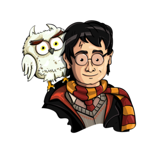 Harry Potter. Fan Art with white Owl