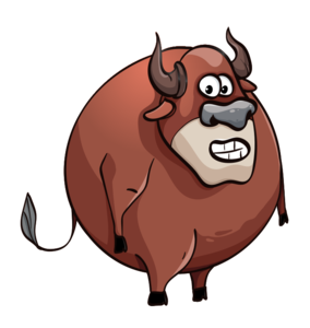 Cartoon animated bull