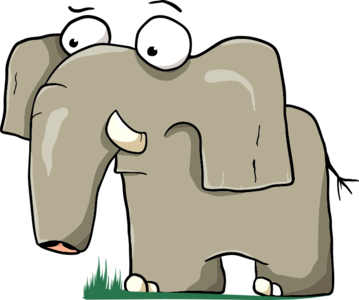 Funny animated elephant