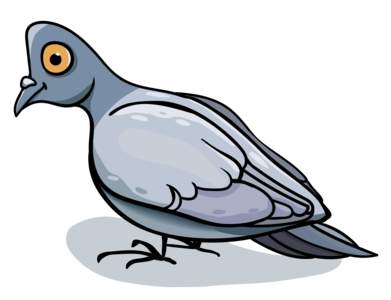 Мультяшный голубь