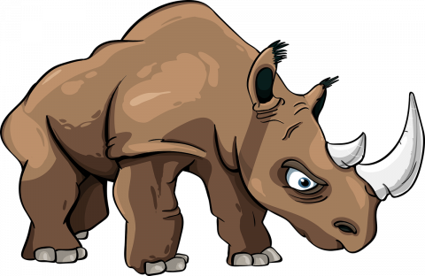 Носорог в векторе