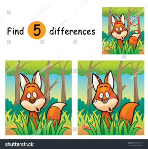Найди 5 отличий для детей