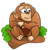 Animated monkey on the tree