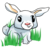 Vector rabbit in the grass