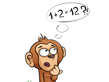 Cartoon monkey thought