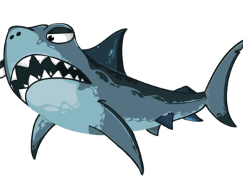 Vector angry shark clipart (download)