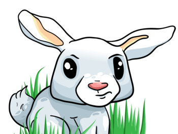 Vector rabbit in the grass