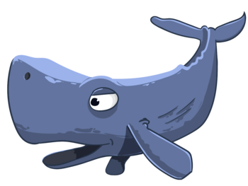 Blue kind whale clipart