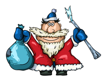 Cartoon Santa Claus animated