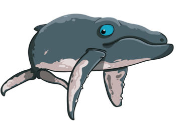 Cartoon humpback whale
