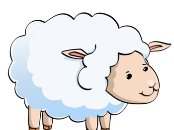 Cartoon animated sheep