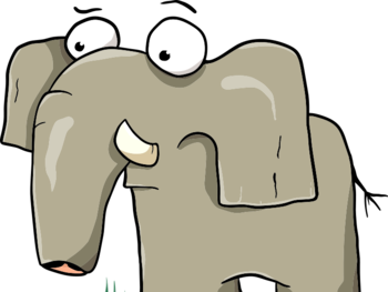 Funny animated elephant